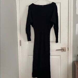 Anthropologie Black Long Sleeve Dress